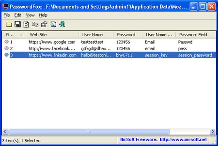 Recover Firefox Passwords - PasswordFox