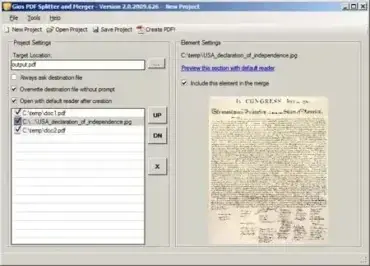 Gios pdf file splitter merger