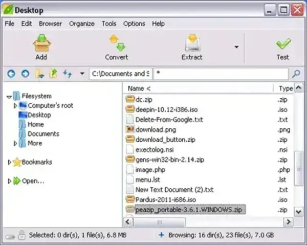 PeaZip Portable Archiver