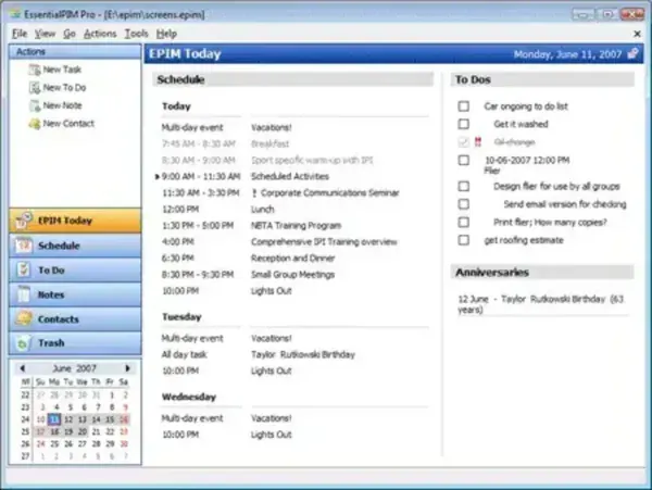 EssentialPIM Portable Personal Information Manager