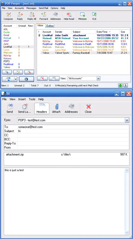 Pop Peeper Pro Portable Email Software