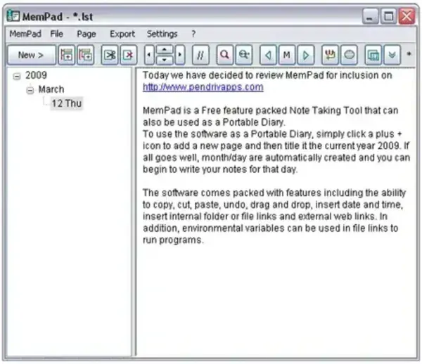 Portable Diary MemPad
