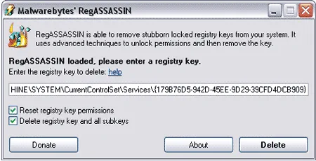 RegASSASSIN Screenshot