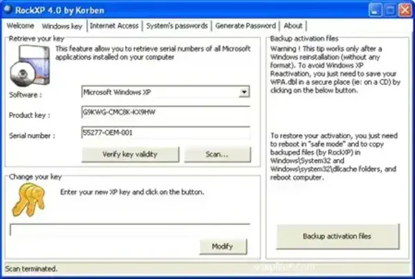 RockXP Windows Product Key Recovery Tool RockXP Windows Product Key Recovery