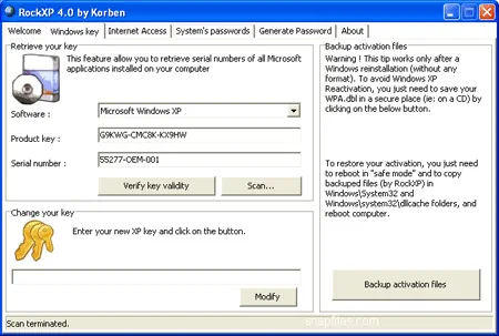 RockXP Windows Product Key Recovery 