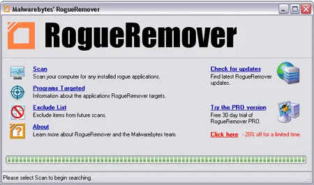 Rogue Remover Screenshot