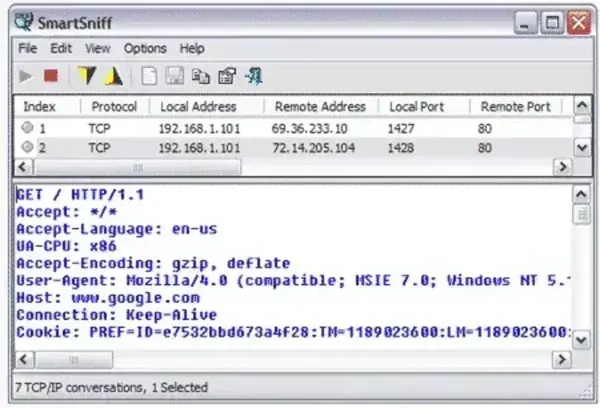 SmartSniff Screenshot