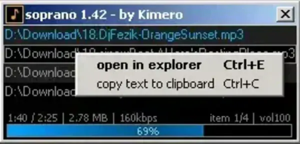 Soprano - Portable Audio Player Soprano Media Player - Portable Audio Player running on a USB flash drive