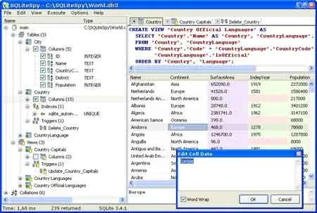 SQLiteSpy Database Manager for SQL