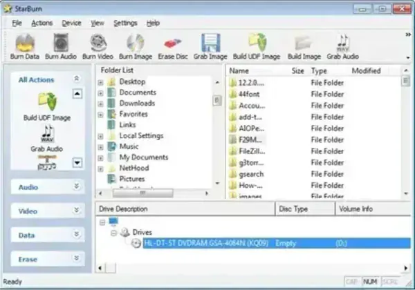 StarBurn Portable CD/DVD/Blu-Ray/HD-DVD Burner Screenshot