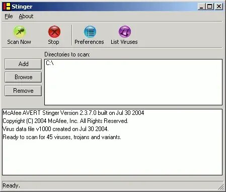 McAfee Stinger Portable AntiVirus