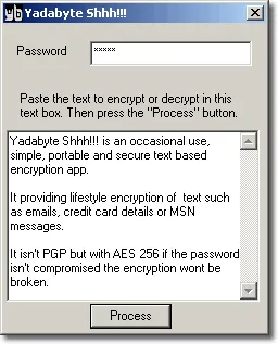 Portable Text Encryption - Yadabyte Shhh!!!