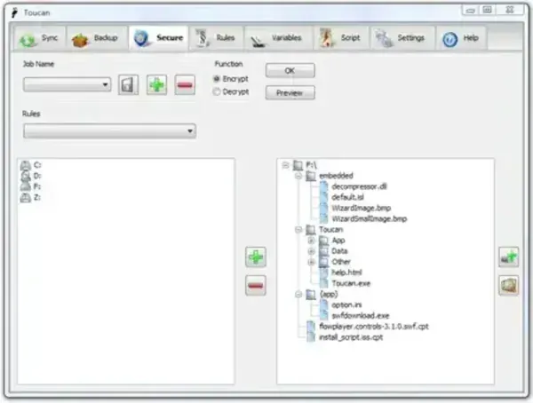 Toucan - Backup Synchronize and Encrypt