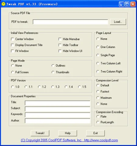 Tweak PDF - Free PDF Editor