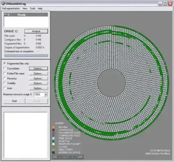 Ultimatedefrag - Portable Defragmentor Ultimate Defrag