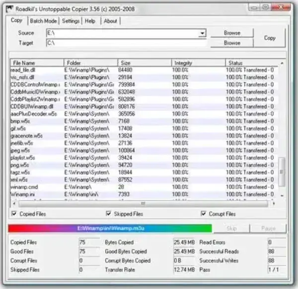 Roadkil's Unstoppable Copier
