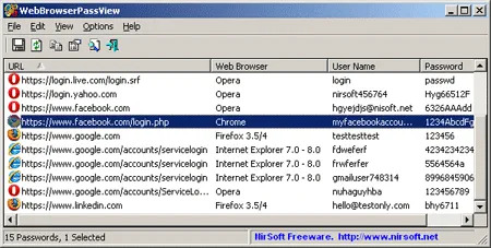 View Browser Stored Passwords