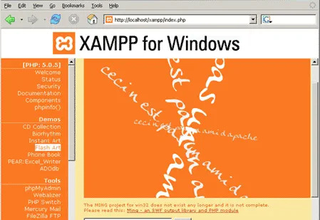 XAMPP portable web server XAMPP portable