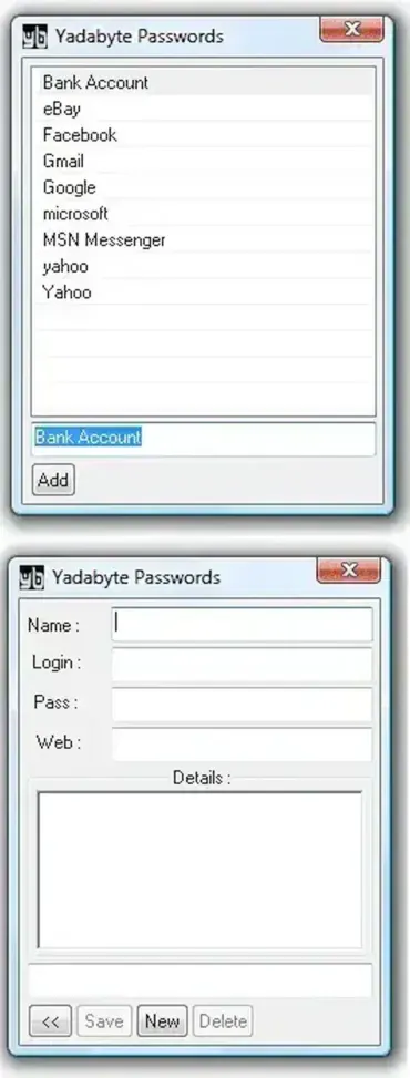 Yadabyte Passwords